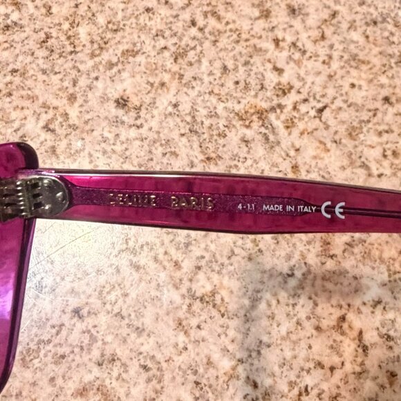 Celine Paris Triomphe Cat Eye Sunglasses — Transparent Amethyst/Purple main image 8